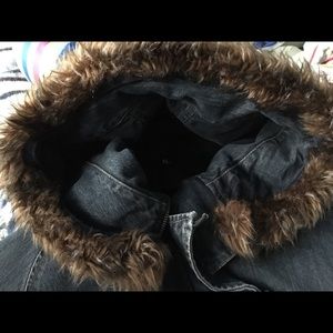 DKNY JEAN FUR JACKET
